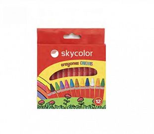 CRAYON DE CERA SKYCOLOR CHIQUIS CJ X12
